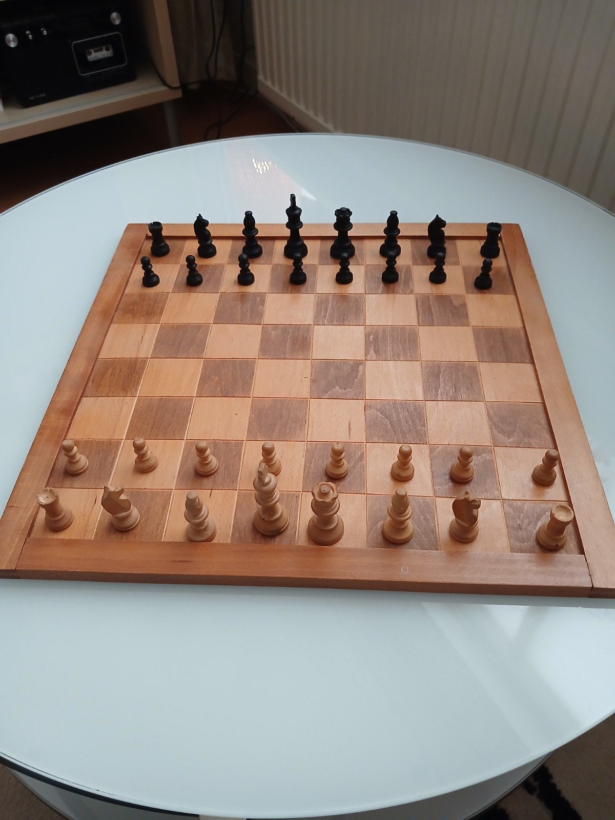 Schaak/dambord met schaakstukken en damstenen, Ophalen of Verzenden