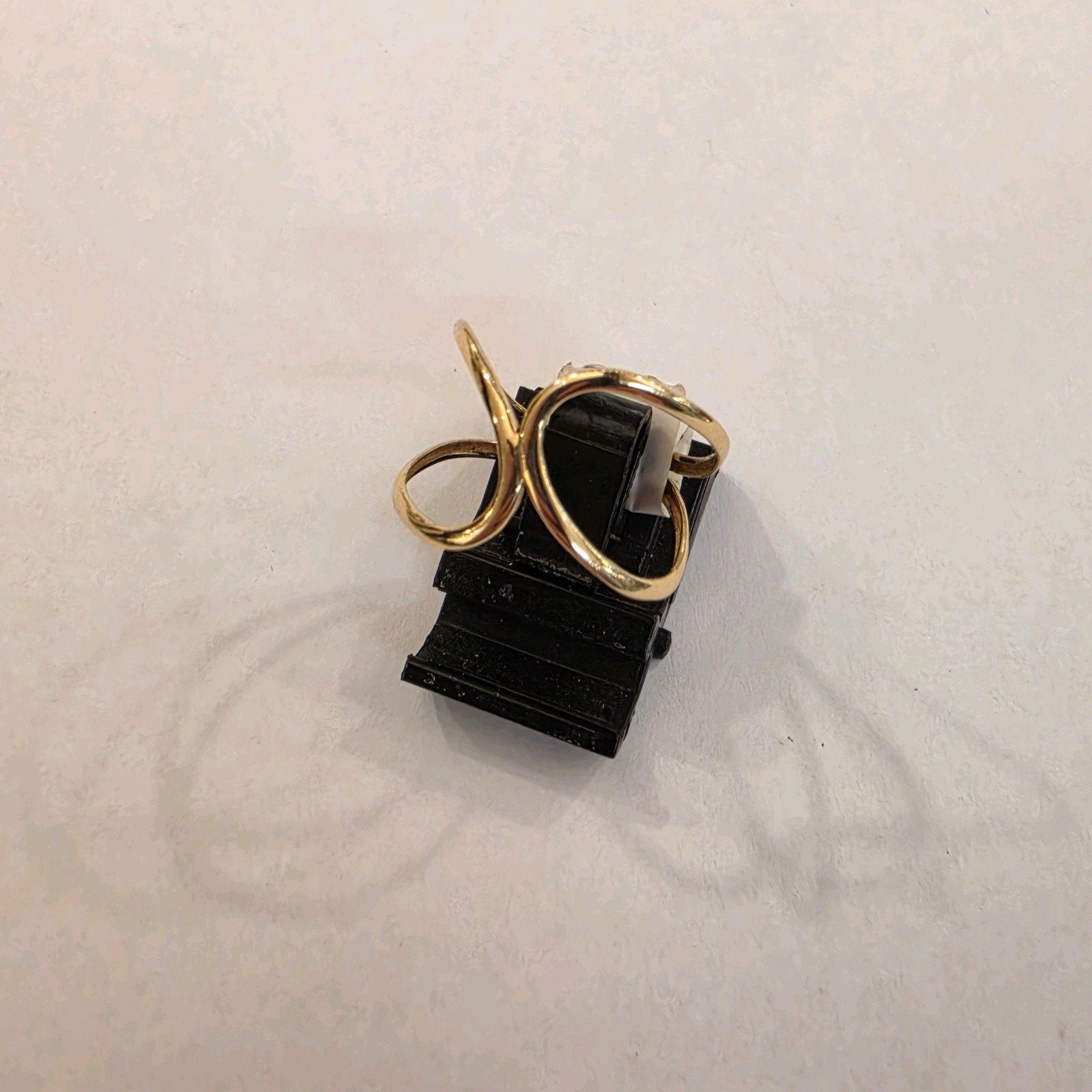 14 karaats gouden open design ring geelgoud, Ophalen of Verzenden, Zo goed als nieuw, 17 tot 18, Dame