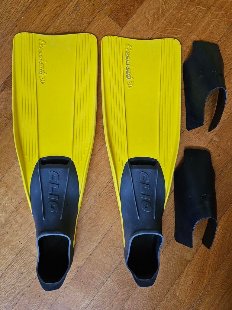 Snorkel en clio cressi sub vinnen / zwemvliezen maat 37-38, Ophalen of Verzenden, Gebruikt, Snorkelvinnen