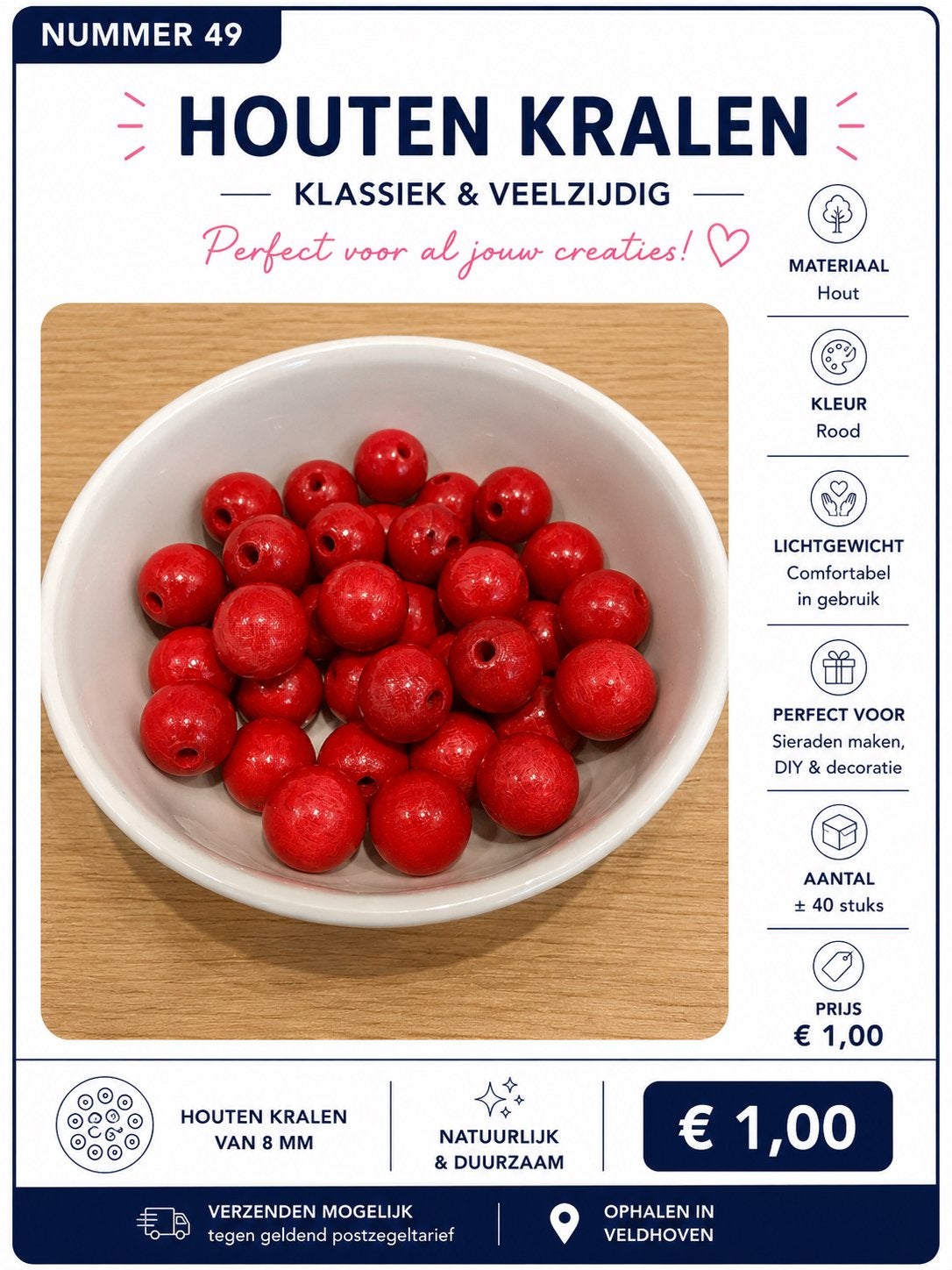 Diverse kralen & bedels, Ophalen of Verzenden, Nieuw, Kraal
