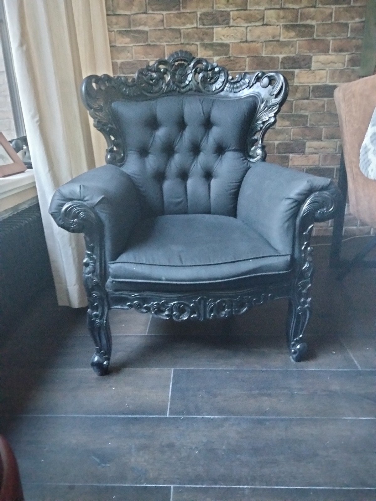 barok  fauteuil, Ophalen, Gebruikt, 75 tot 100 cm, 50 tot 75 cm