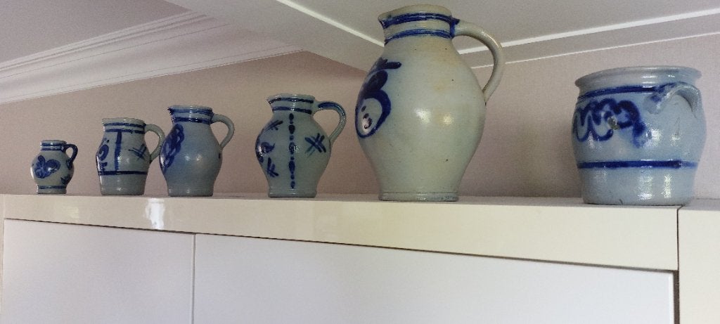 Antieke zoutglazuur kruiken en potten set, Antiek en Kunst, Ophalen
