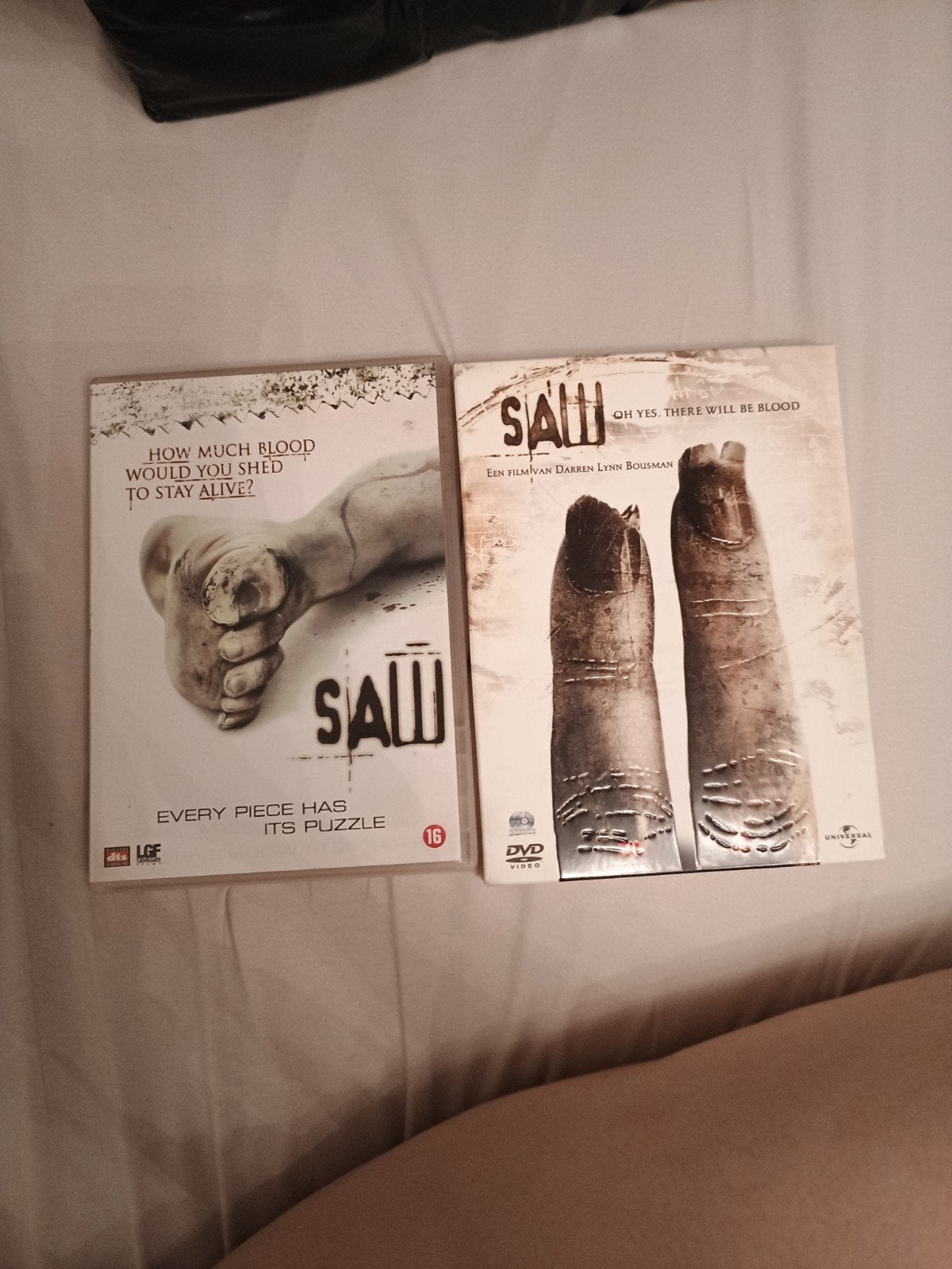 Saw 1 en Saw 2 DVD films, Vanaf 16 jaar, Ophalen of Verzenden, Zo goed als nieuw, Overige genres