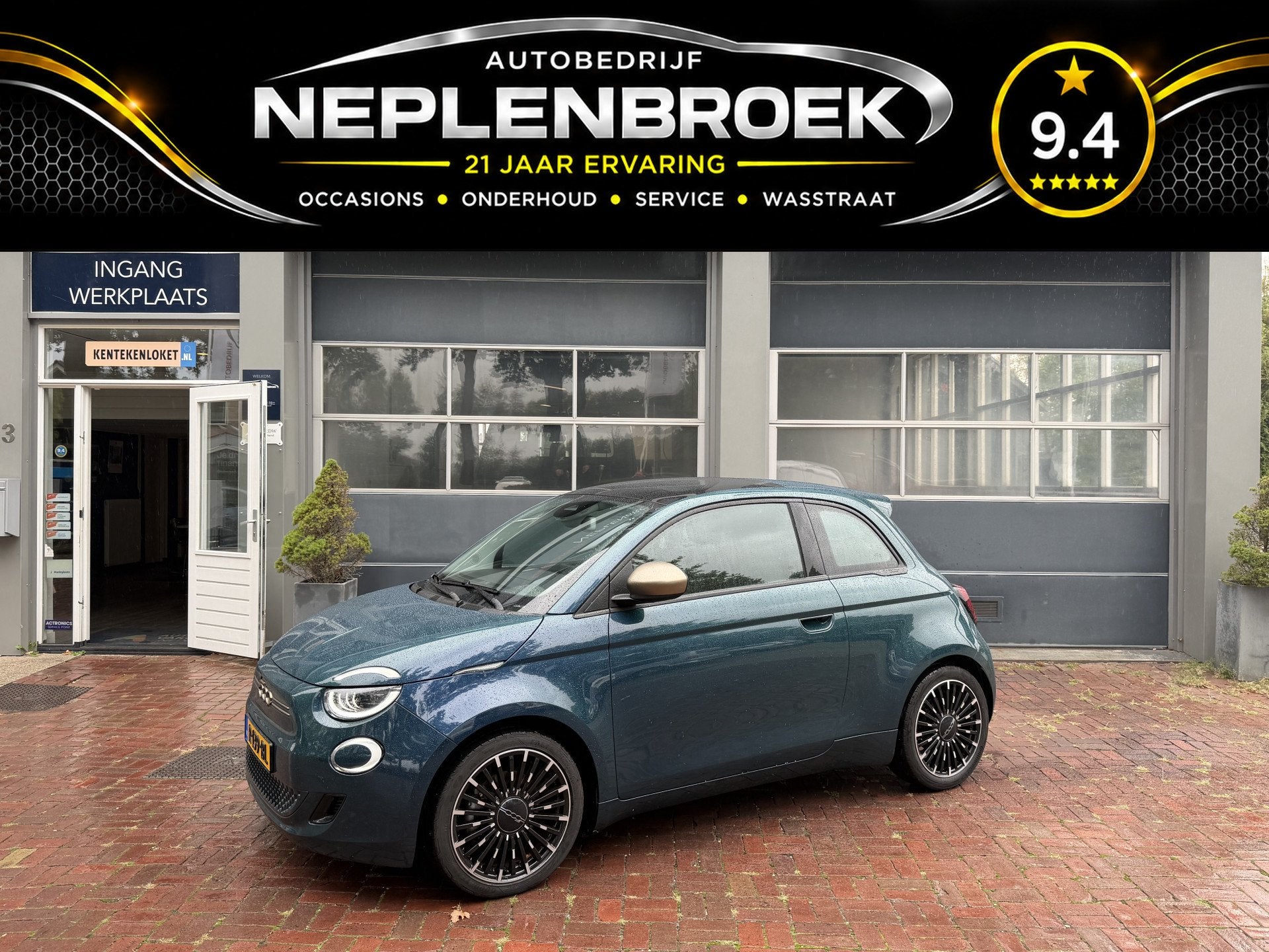 Fiat 500 3+1 Icon 42 kWh | LED | Navi | Clima | LMV | 07-202, Dealer onderhouden, 4 stoelen, Automatische klimaatregeling, Origineel Nederlands