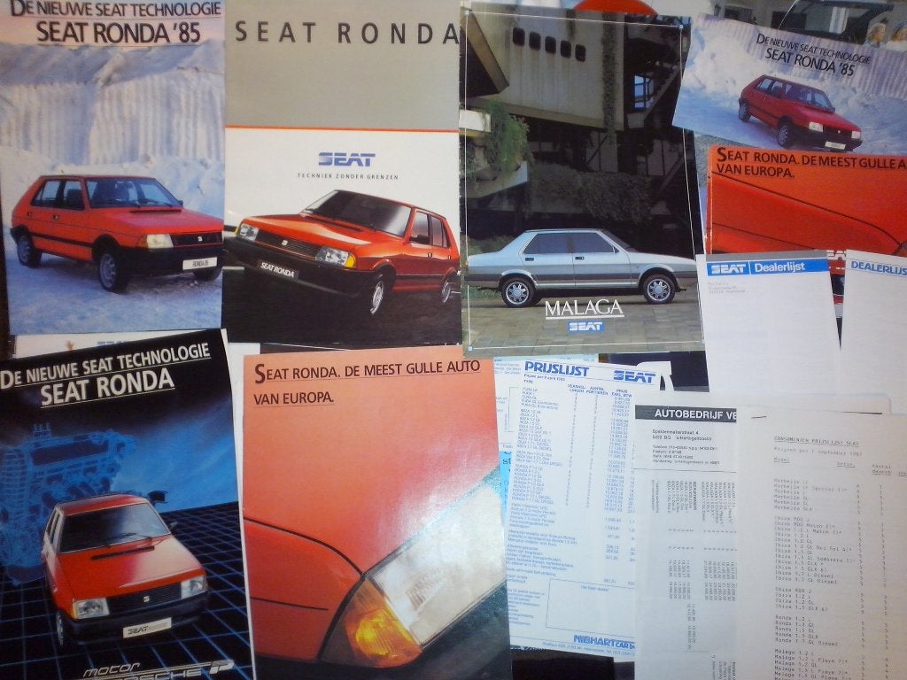 21x Seat brochures folders Ibiza Marbella Fura Ronda Malaga, Ophalen of Verzenden, Zo goed als nieuw, Overige merken