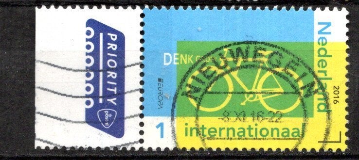 gestempelde zegel. Jaar 2016: internationaal denk groen, Ophalen of Verzenden, Na 1940, Gestempeld