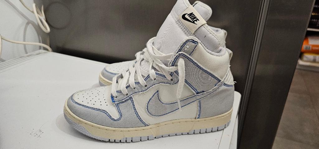 Nike dunk high '85 blue denim maat 41 nieuw, Ophalen, Blauw, Nike, Nieuw