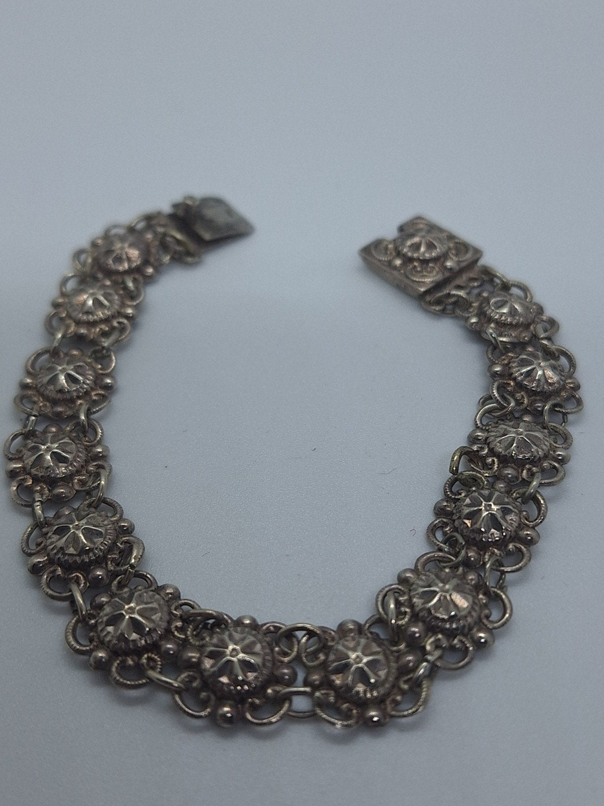 Antieke Zeeuwse zilveren armband - 18 cm, Ophalen of Verzenden, Zilver, Armband