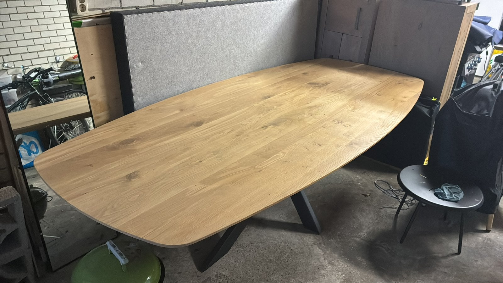 Massief eiken eetkamertafel Nemaro 280x120 | Kruispoot, Ophalen, 100 tot 150 cm, 200 cm of meer, Zo goed als nieuw