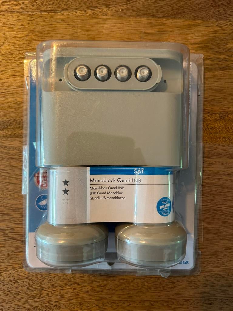 Schwaiger SPS8804 Monoblock Quad LNB, Ophalen of Verzenden, Zo goed als nieuw, Overige merken
