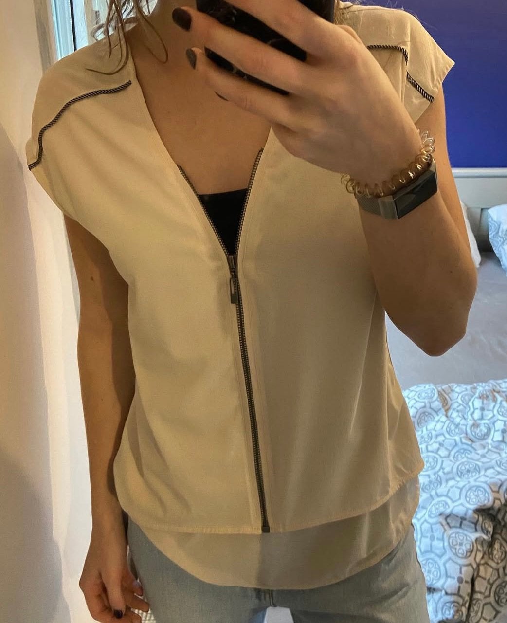 Top Anna van Toor maat 36, Beige, Ophalen of Verzenden, Zo goed als nieuw, Korte mouw