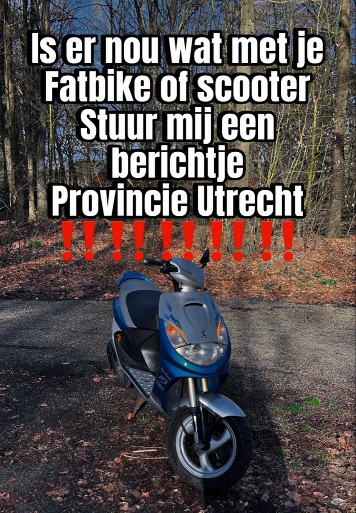 Scooter reparatie en onderhoud in Utrecht, Fietsen en Brommers, Ophalen, Gebruikt, Overige typen, Peugeot
