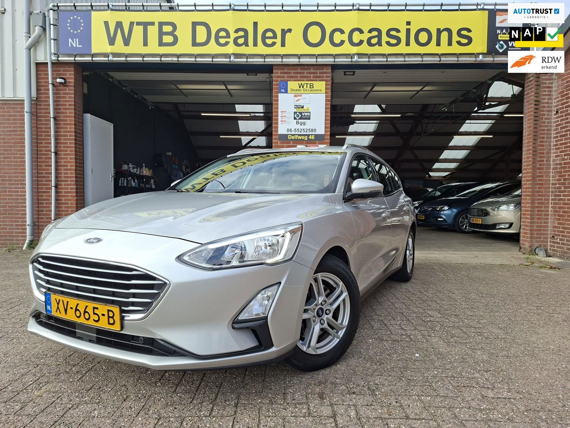 Ford Focus Wagon 1.0 EcoBoost Trend Edition Business, 1 Eig., Dealer onderhouden, Gebruikt, 1283 kg, Origineel Nederlands