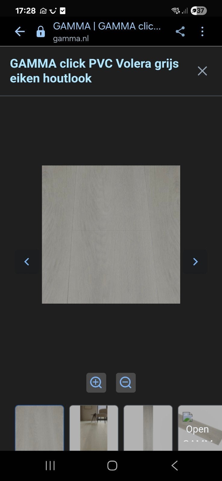 PVC vloer klik pvc eiken grijs Volera, Ophalen, Nieuw, 10 tot 25 m², Grijs