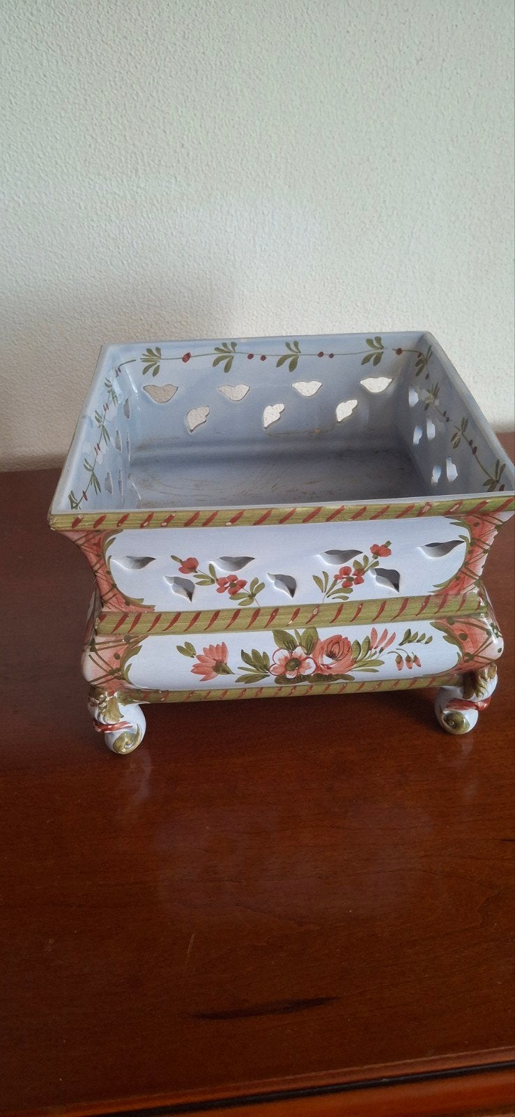 Hele oude cachepot plantenpot aardewerk, Ophalen of Verzenden