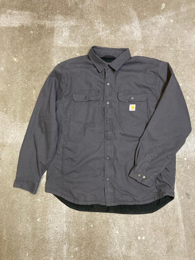 Carhartt Shacket - XL - Loose Fit - Grey - Flannel Inside, Carhartt, Ophalen of Verzenden, Grijs, Maat 56/58 (XL)
