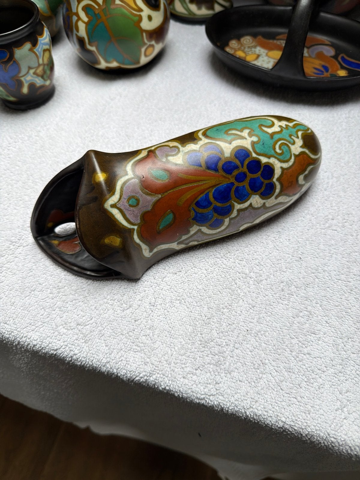Prachtige Art Nouveau Goudse Wandvaas - Uniek Design, Ophalen of Verzenden