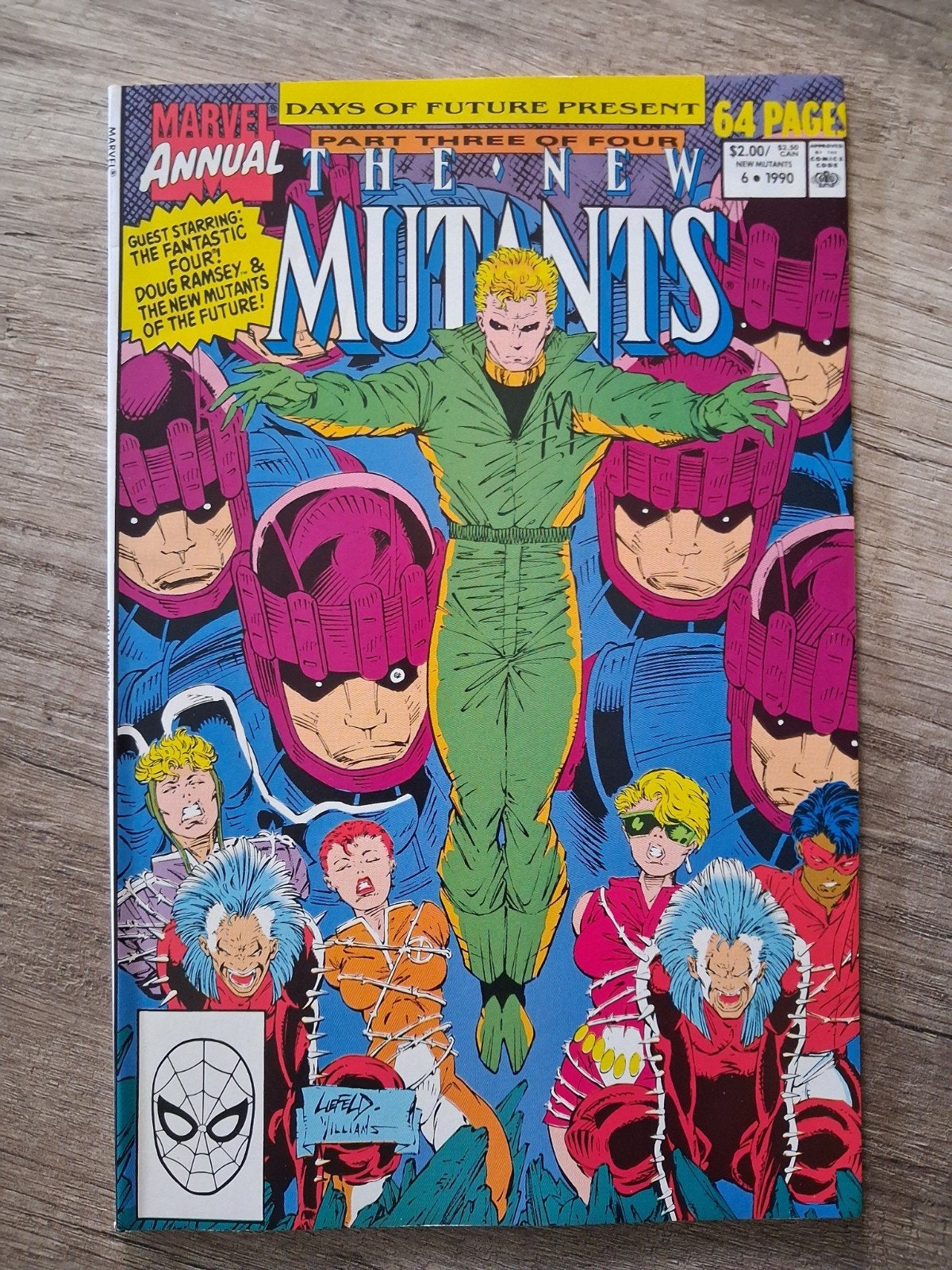 The New Mutants Annual 6 (1990) - Days of Future Present, Amerika, Ophalen of Verzenden, Liefeld, Williams, Gelezen