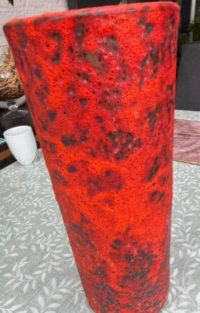 Oranje Lava Vaas / Tiffany Bol /6 st Rosenthal Glaasjes etc, Antiek en Kunst, Curiosa en Brocante, Ophalen of Verzenden