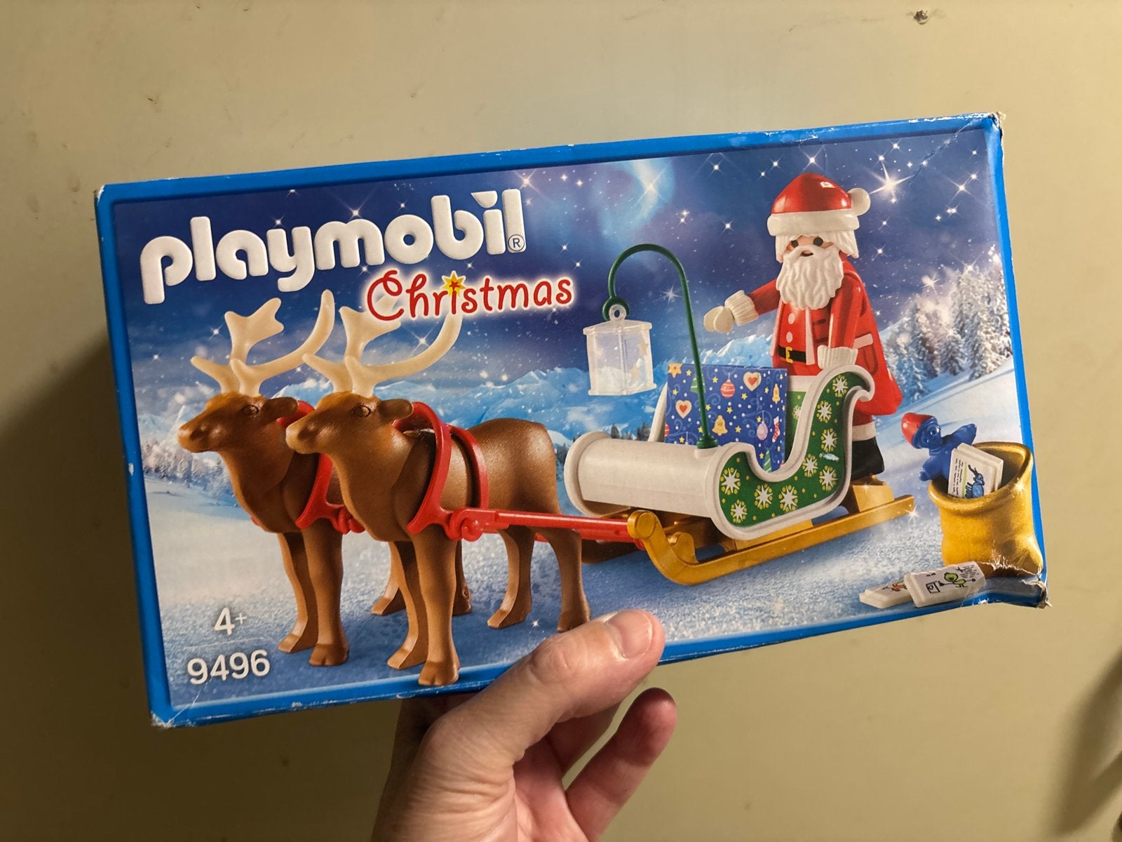 Playmobil Kerstman met rendierslee (set 9496), Kinderen en Baby's, Speelgoed | Playmobil, Ophalen, Complete set, Voertuig, Zo goed als nieuw