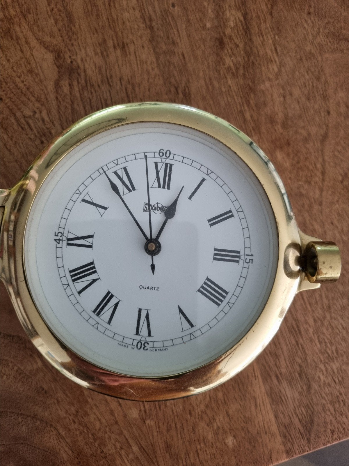 Messing scheepsklok - Quartz - Made in Germany, Ophalen of Verzenden
