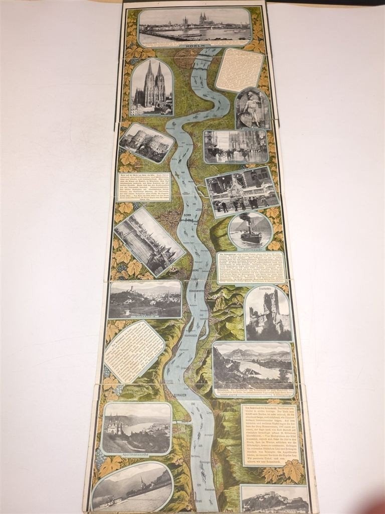 Rhein-Panorama — Mainz bis Köln, Antieke Leporello ca. 1911, Ophalen of Verzenden, Gelezen, Europa