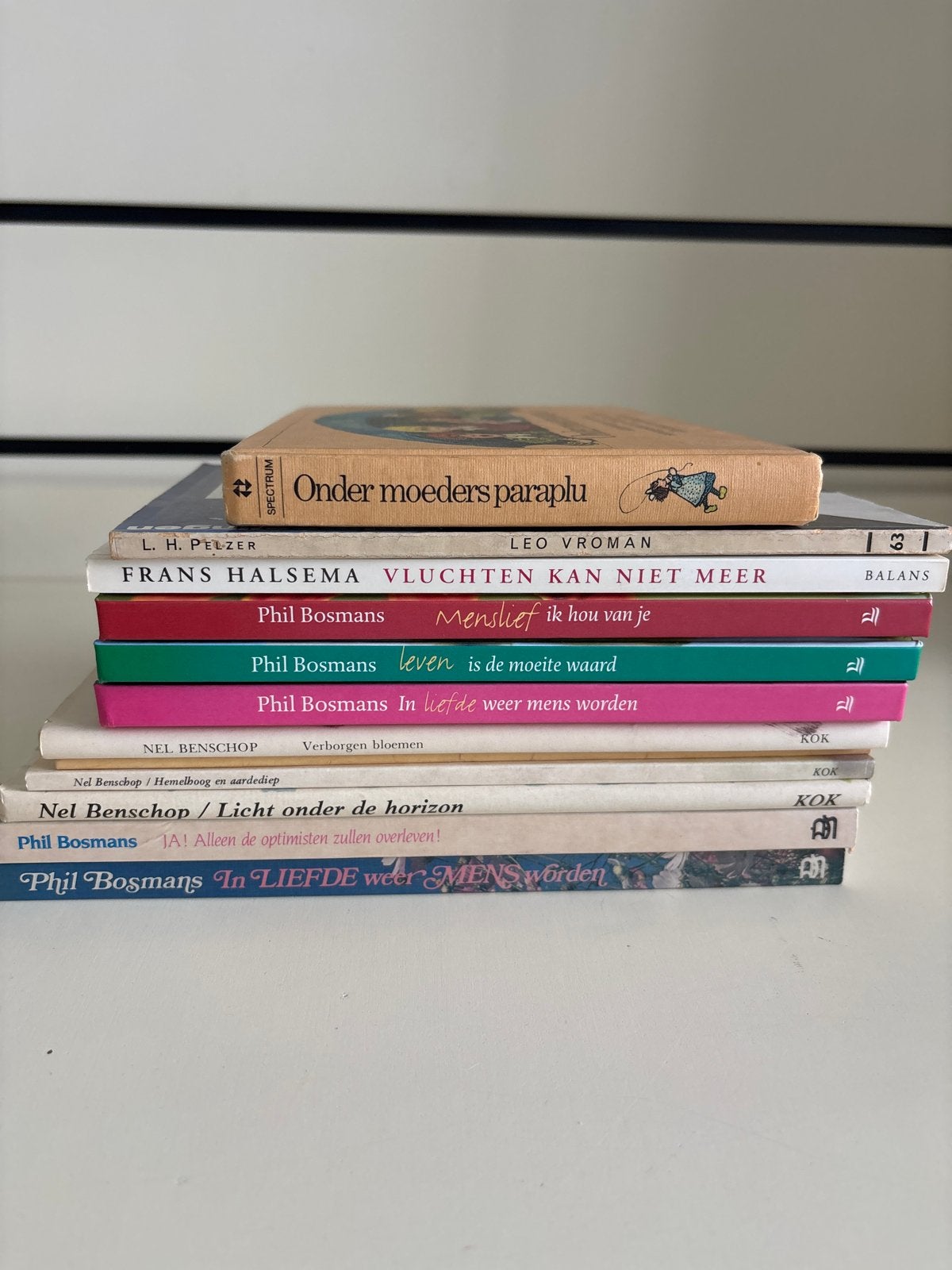 Boekenpakket: Phil Bosmans, Nel Benschop, Frans Halsema, Ophalen of Verzenden, Gelezen, Nederland