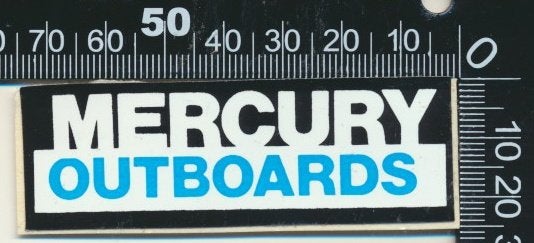 Sticker: Mercury Outboards (Klein), Verzenden, Zo goed als nieuw, Bedrijf of Vereniging