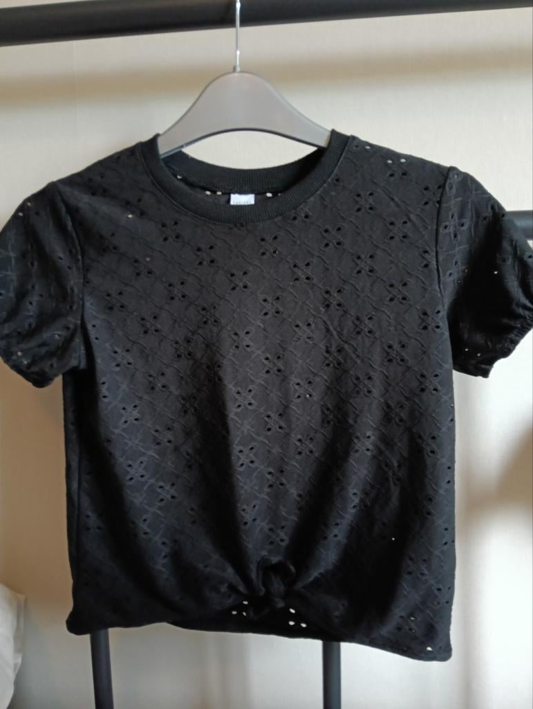 T shirt broderie look, Zeeman, Meisje, Ophalen of Verzenden, Zo goed als nieuw