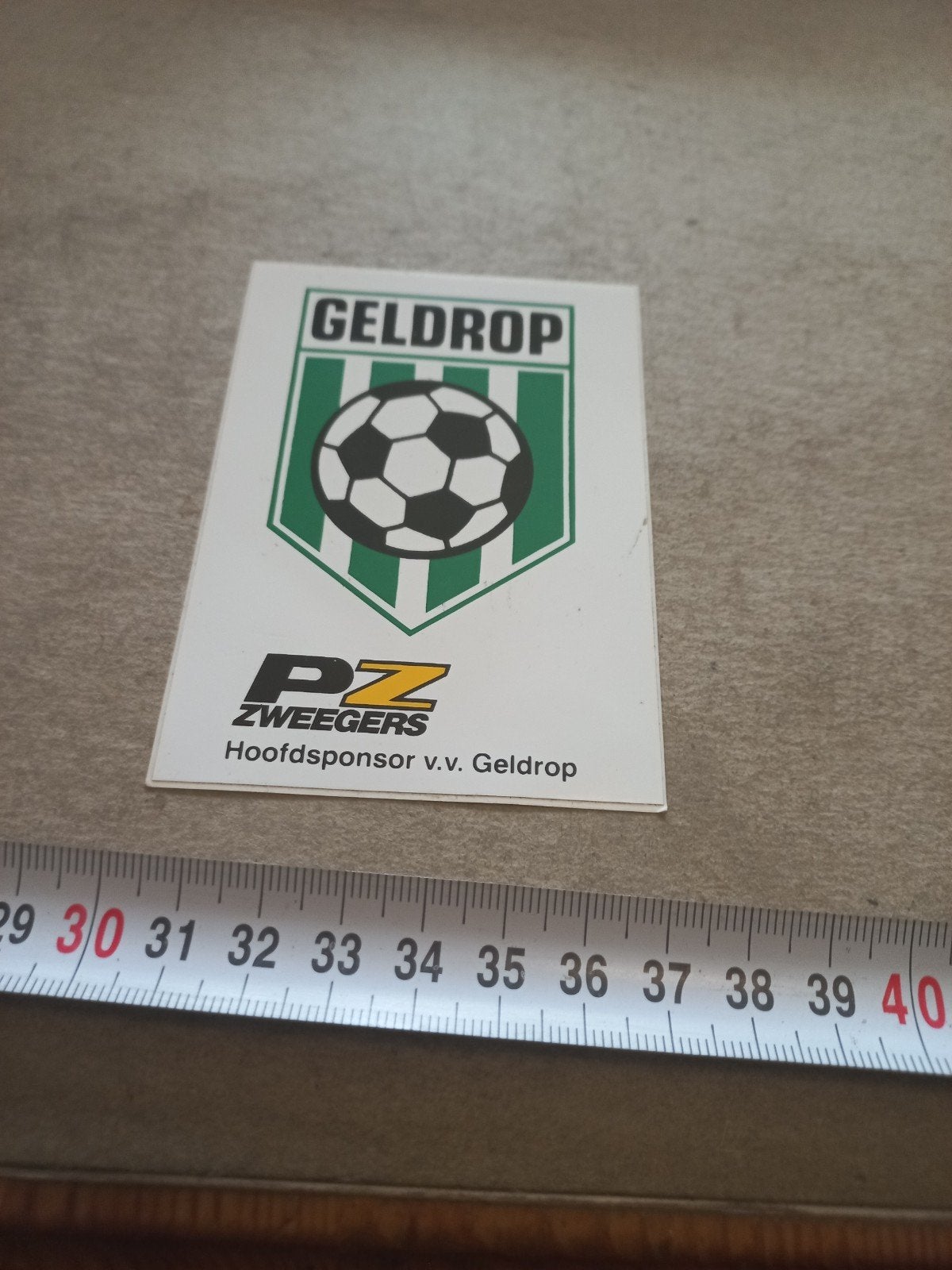 Geldrop Sticker - Hoofdsponsor PZ Zweegers, Verzamelen, Ophalen of Verzenden