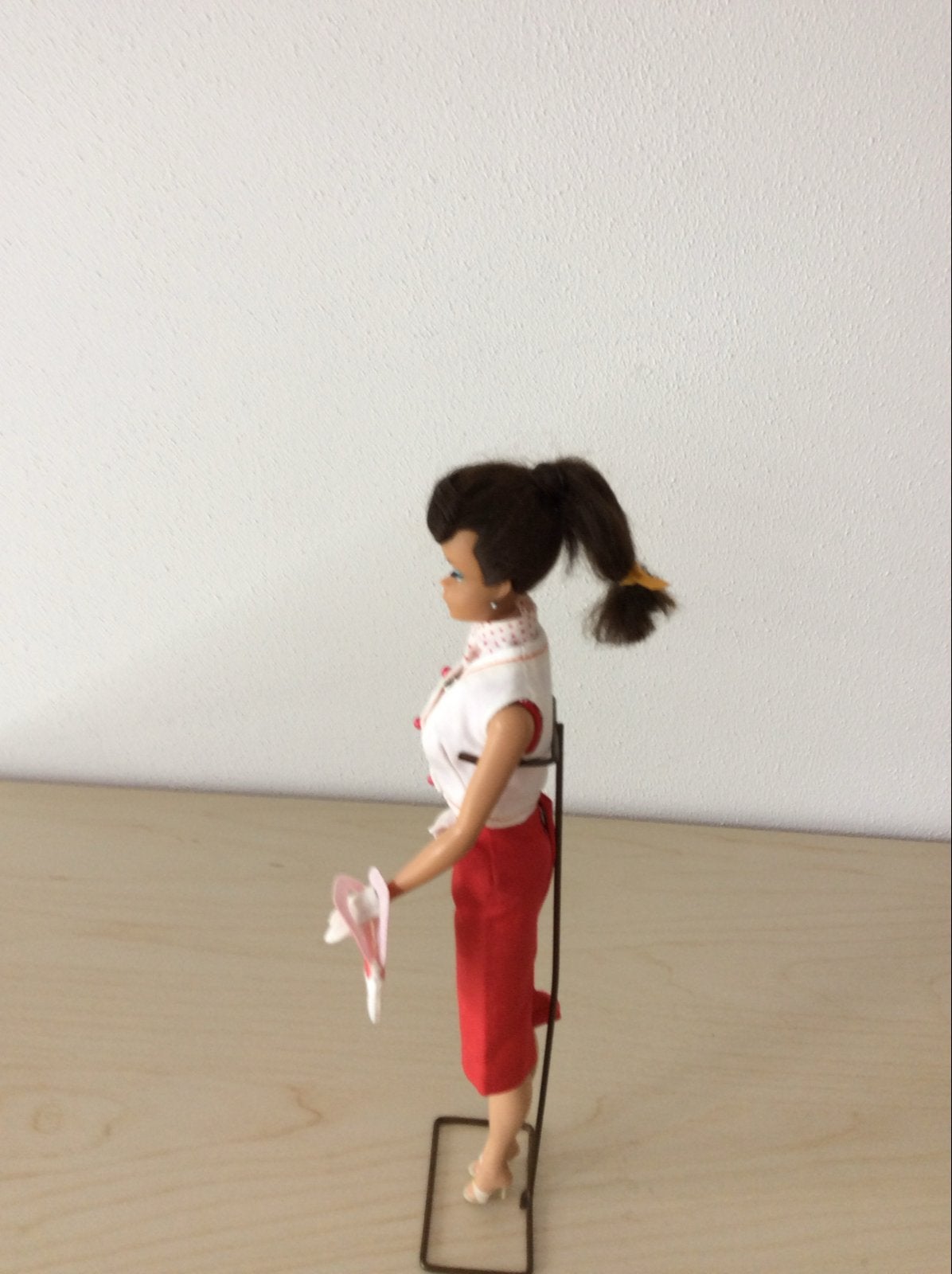 Vintage Barbie 1963 Brunette Ponytail met doos en boekjes, Ophalen of Verzenden, Gebruikt, Barbie