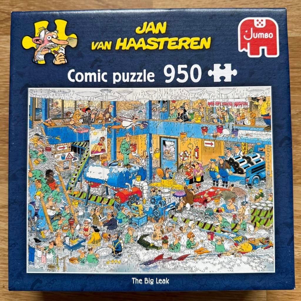 Jan van Haasteren - 950 st - the Big Leak, Ophalen, 500 t/m 1500 stukjes, Zo goed als nieuw, Legpuzzel