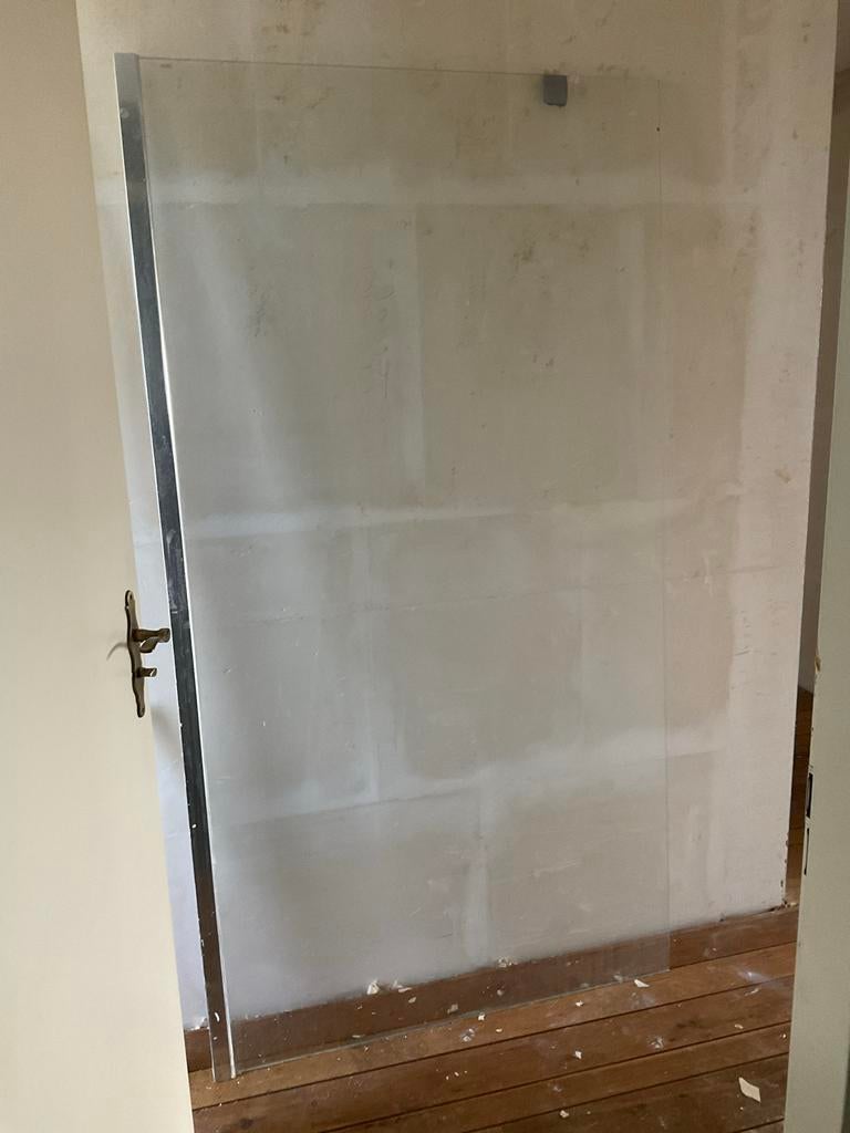 Glazen douchewand met toebehoren 2.00 x 1.07, Ophalen of Verzenden, Gebruikt, Douche