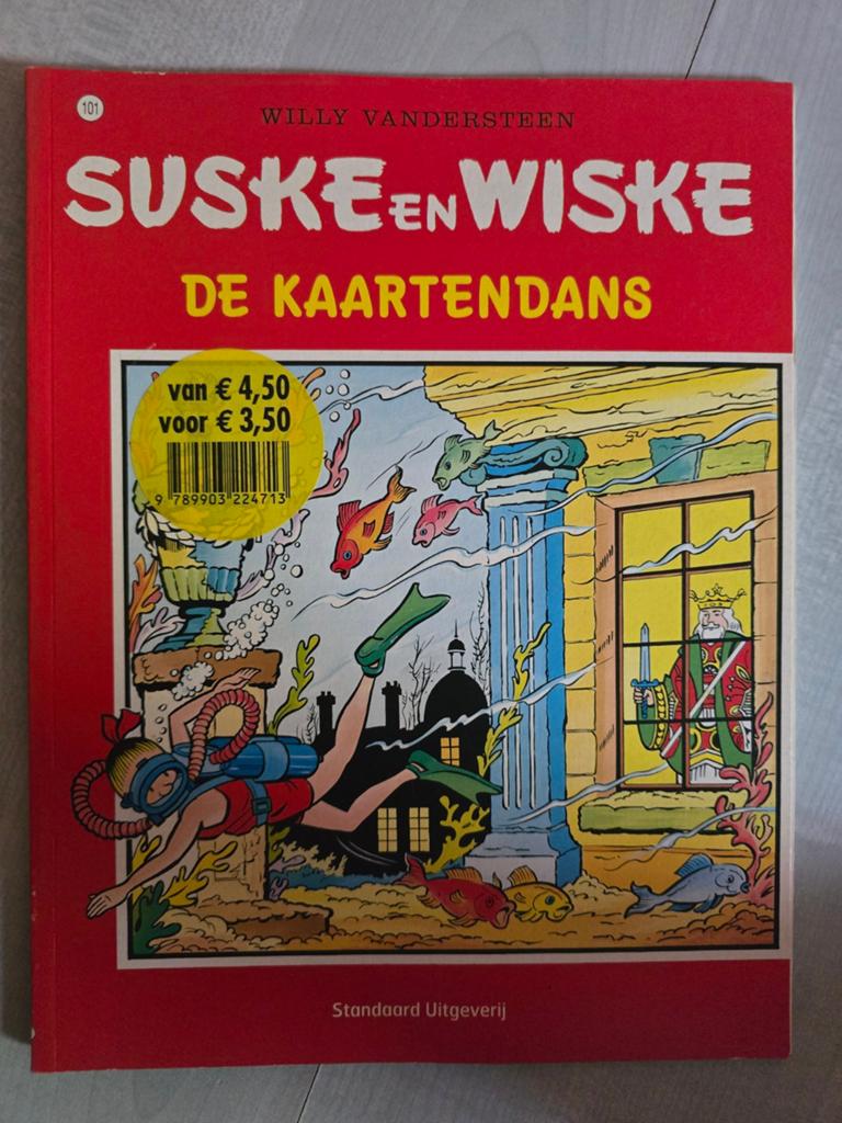 Suske en Wiske - De Kaartendans (nr. 101), Eén stripboek, Ophalen of Verzenden, Gelezen, Willy Vandersteen