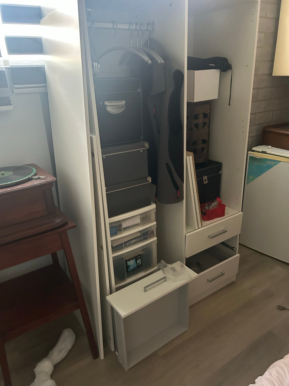 JYSK FANDRUP kledingkast - deels opgezet, Huis en Inrichting, Kasten | Kledingkasten, Ophalen, Nieuw, 50 tot 100 cm, Met lade(s)
