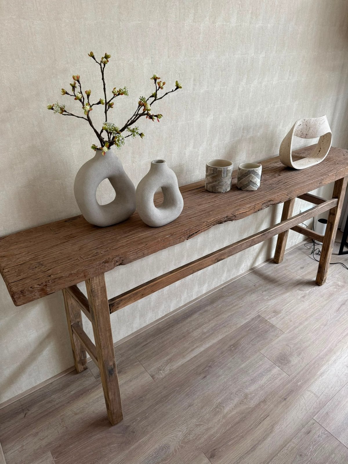 Mooie oude Eiken Houten Sitetable in zeer goede staat, Huis en Inrichting, Tafels | Sidetables, Ophalen, Eikenhout, 200 cm of meer