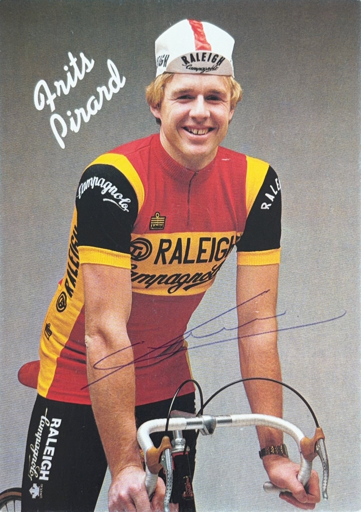 Ansichtkaart wielrennen - Frits Pirard - TI Raleigh, Verzamelen, Ophalen of Verzenden, Zo goed als nieuw, NAC Breda, Spelerskaart
