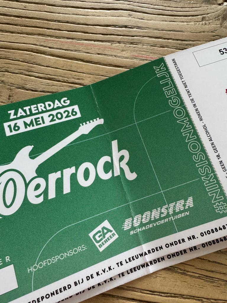 Oerrock kaart vrijdag, Eén persoon