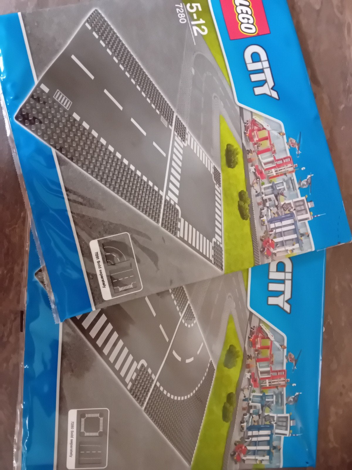LEGO City Grondplaten Weg 7280 en Bocht 7281 (Nieuw), Ophalen, City, Ongeopend/sealed, Lego