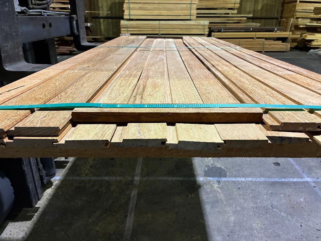 sponningschroot-rabatdelen- Hardhout-Sucupira Amarela-16x84, Ophalen, Overige typen, Nieuw, Hardhout