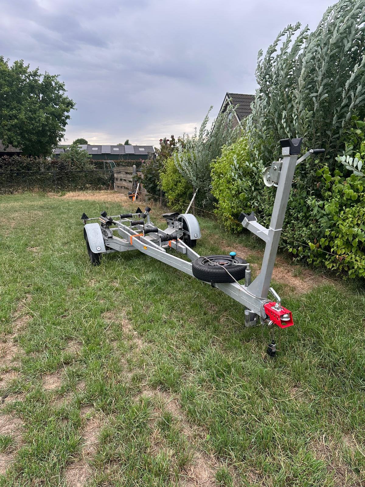 Kanteltrailer boot 5,5 meter, Ophalen, Zo goed als nieuw, Staal, Inclusief trailer