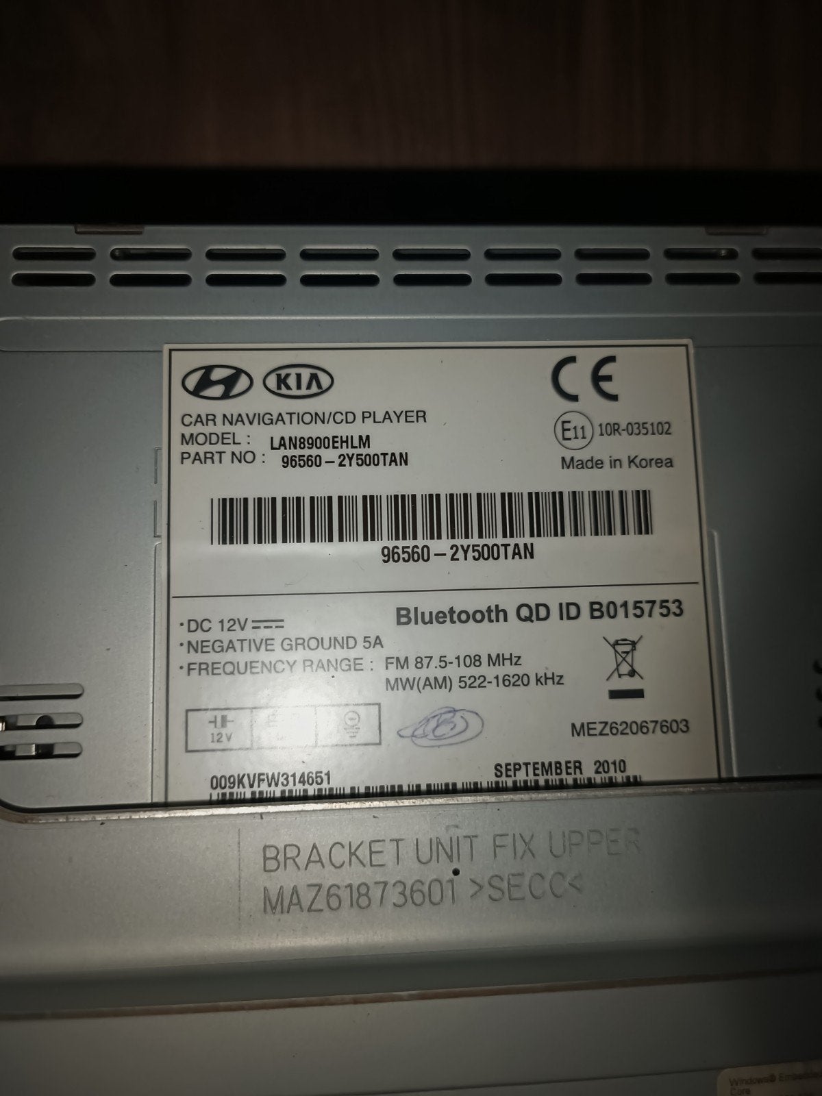 Hyundai/Kia Audio & Navigatiesysteem IX35, Auto diversen, Autoradio's, Ophalen of Verzenden, Gebruikt