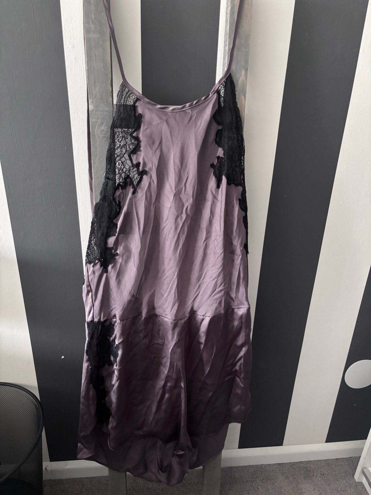 Hunkemöller Noir Teddy Satin Contrast Nachtkleding, Ophalen of Verzenden, Paars, Nachtkleding