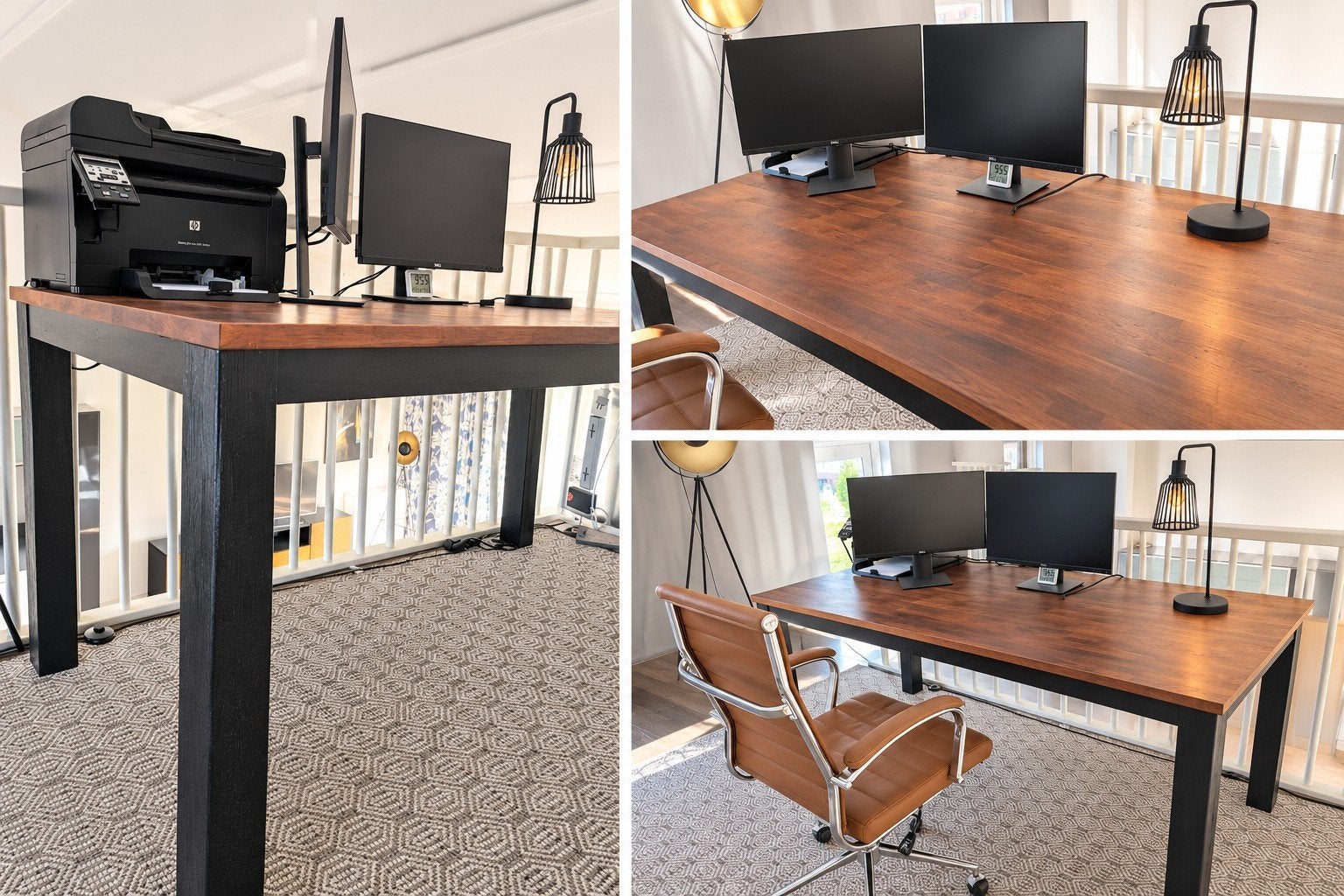 Massief houten tafel - ideaal als bureau of eettafel, Huis en Inrichting, Ophalen of Verzenden, Gebruikt, Hout