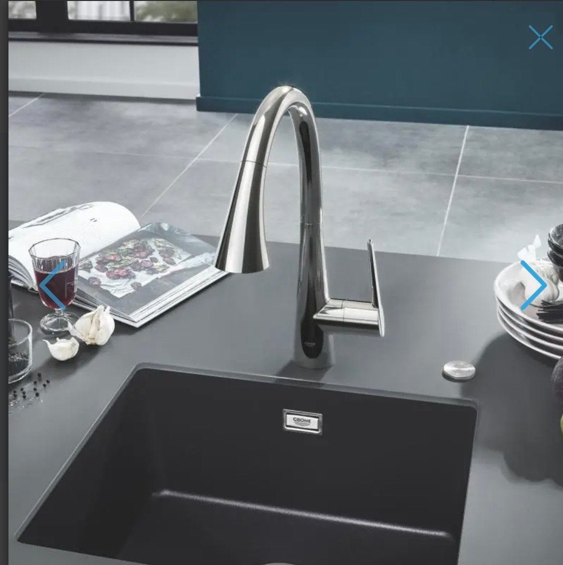 Grohe Keukenkraan met Uittrekbare Douche - Chroom, Overige typen, Grohe, Ophalen of Verzenden, Metaal