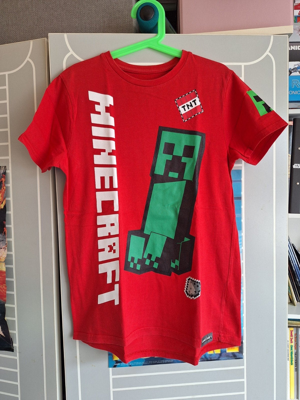 Minecraft t-shirt mt 134/140, Mojang, Ophalen of Verzenden, Zo goed als nieuw, Shirt of Longsleeve
