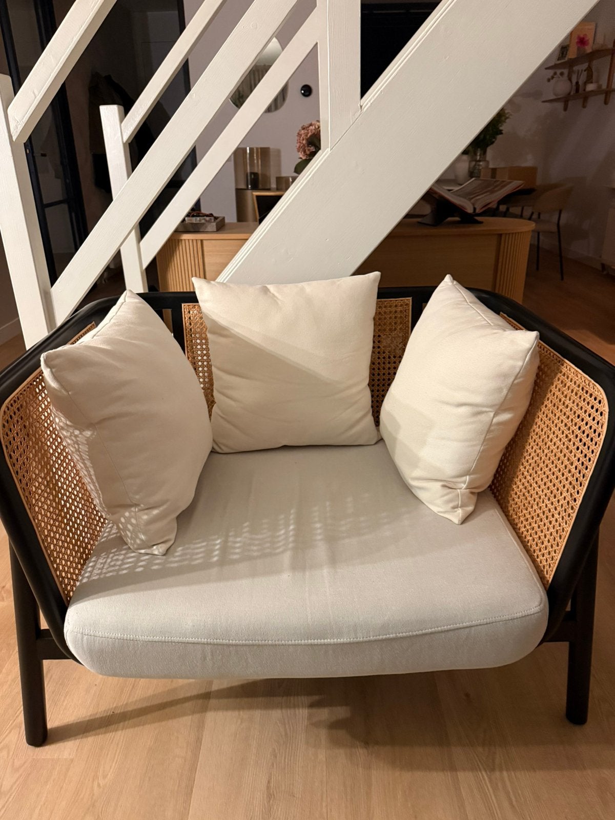 Fauteuil Rotan Loods 5, Ophalen, Eenpersoons, 75 tot 100 cm, Zo goed als nieuw