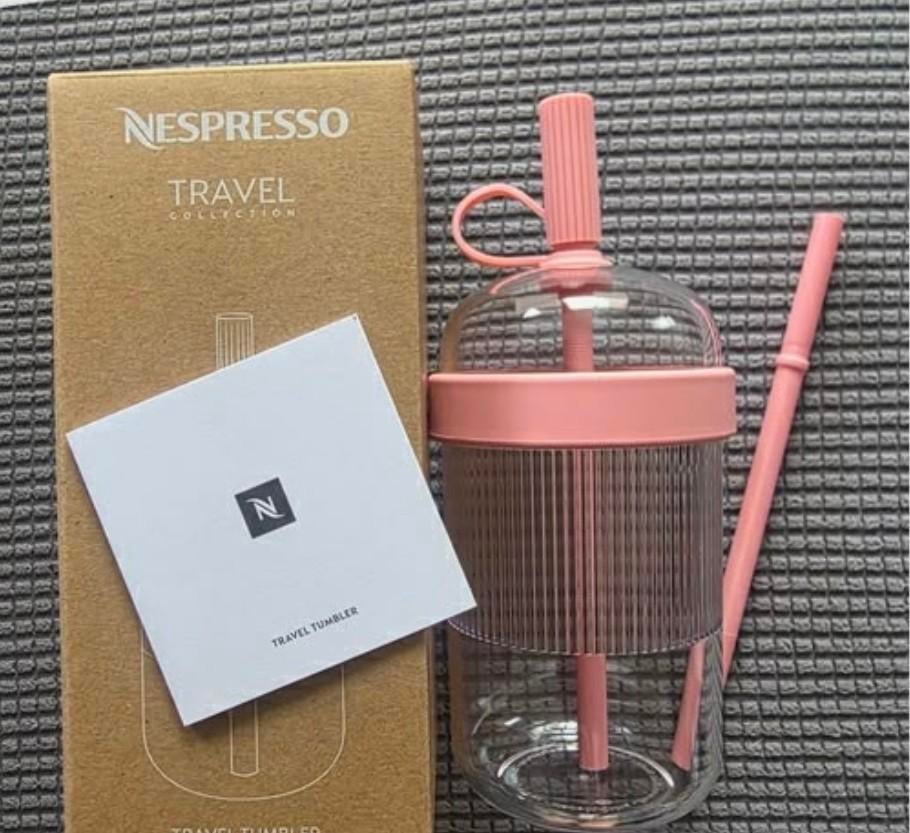 Nespresso Travel Tumbler Roze - Nieuw in doos, Overige typen, Kunststof, Nieuw, Ophalen of Verzenden