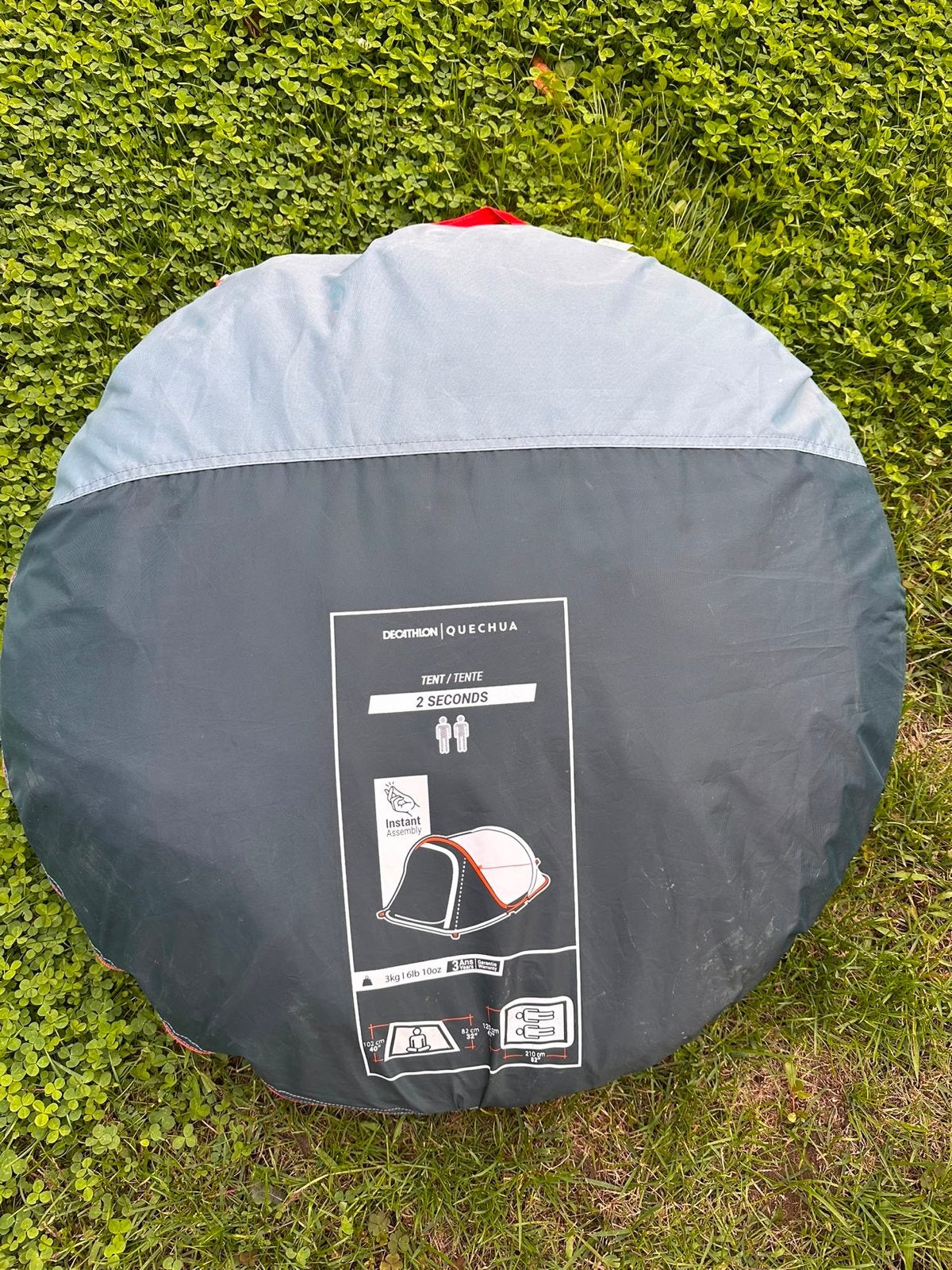 Quechua 2 Seconds - 2 persoons pop-up tent, Ophalen of Verzenden, Zo goed als nieuw, Tot en met 2