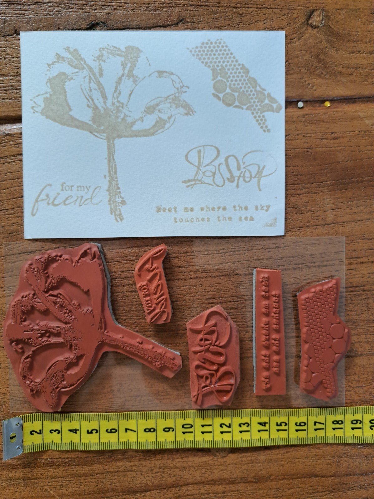 ART SPECIALLY RUBBER STEMPELS BLOEM KAARTEN MAKEN ARTSPECIAL, Ophalen of Verzenden, Zo goed als nieuw, EZ-mounted stempel